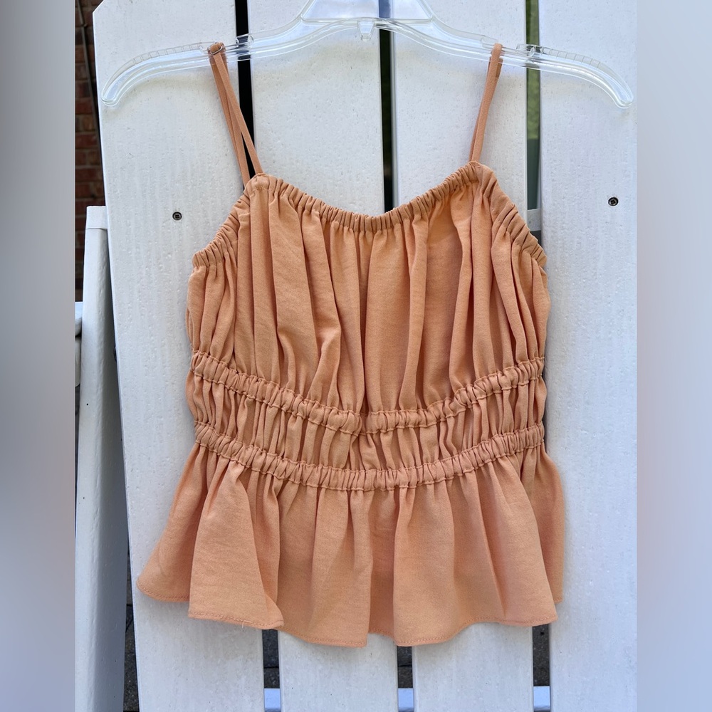 Chelsea and Violet peach babydoll top XS